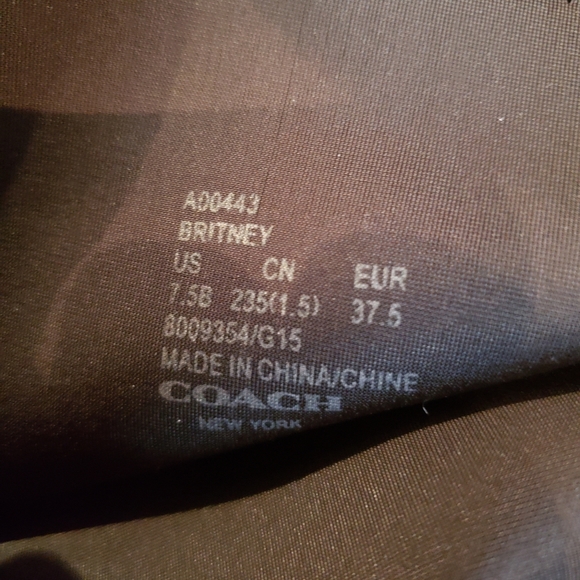 COACH WOMAN"S BRITNEY KNEE-HIGH BOOT, BLACK, SIZE 7.5B - Picture 7 of 7